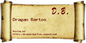 Dragan Bartos névjegykártya